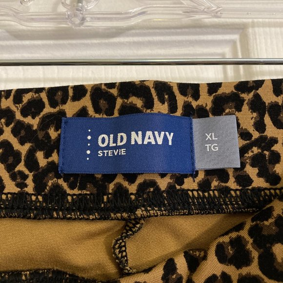 Old Navy Cheetah Print Stevie Jeggings Women's Size XL Stretch Knit - Picture 3 of 3